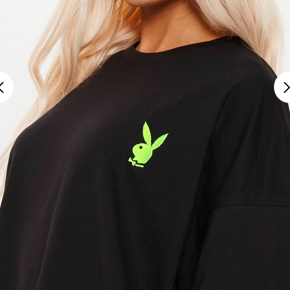 Playboy Oversized Repeat Slogan Dress - Picture 4 of 5